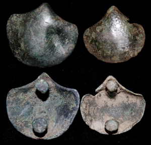 Strap Mounts, Cavalry, Pelta type, c. 1st-2nd Cent. Strap Mounts, Cavalry, Pelta type, c. 1st-2nd Cent.